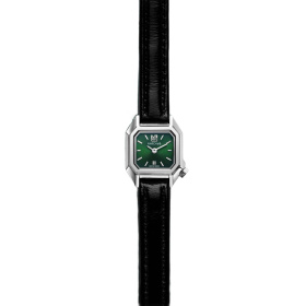 Montre MARCH LA.B Mini Mansart Forest Bracelet Chevreau Noir