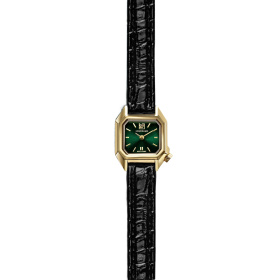 Montre MARCH LA.B Mini Mansart Emerald Bracelet Alligator Noir