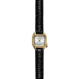 Montre MARCH LA.B Mini Mansart Continental Bracelet Alligator Noir