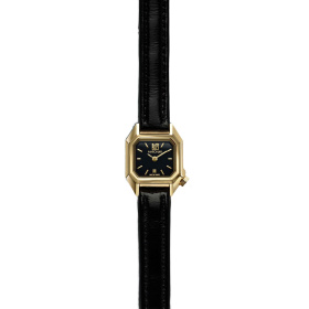 Montre MARCH LA.B Mini Mansart Supreme Bracelet Chevreau Noir