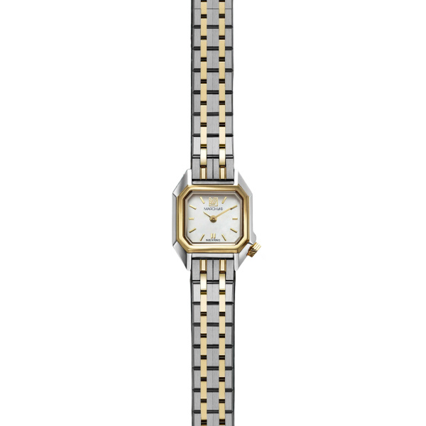 Montre MARCH LA.B Mini Mansart Nacre Bracelet Acier Bicolore