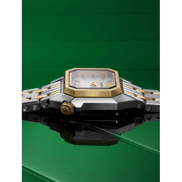 Montre MARCH LA.B Mini Mansart Nacre Bracelet Acier Bicolore