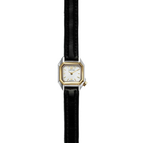Montre MARCH LA.B Mini Mansart Nacre Bracelet Chevreau Noir