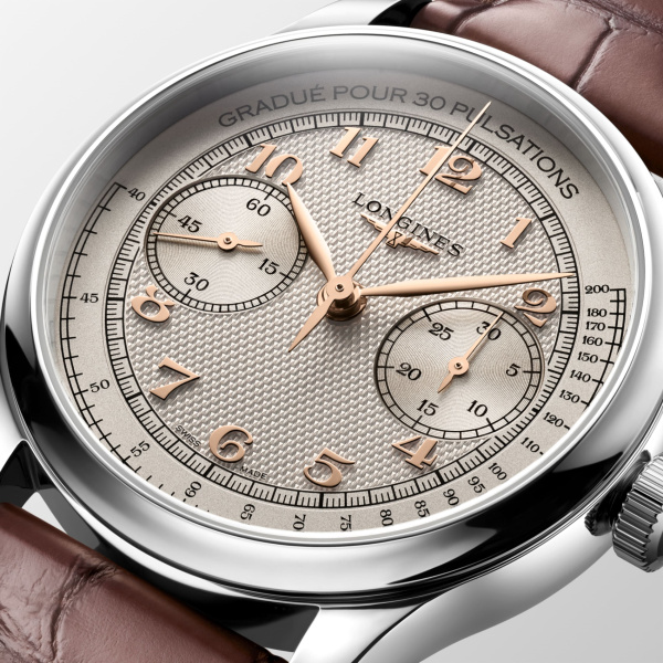 Montre Longines Master Collection Chrono Monopusher L2.960.4.78.2 41 mm Cadran Ivoire