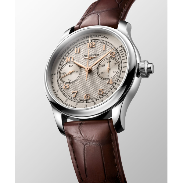 Montre Longines Master Collection Chrono Monopusher L2.960.4.78.2 41 mm Cadran Ivoire