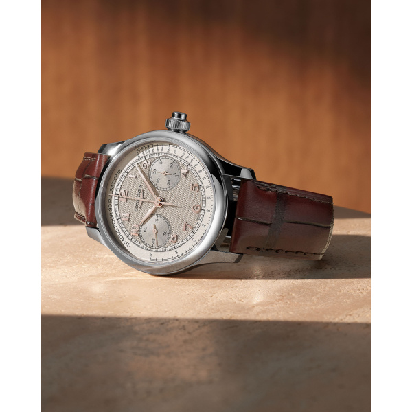 Montre Longines Master Collection Chrono Monopusher L2.960.4.78.2 41 mm Cadran Ivoire