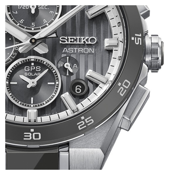 Montre Seiko Astron HAB007J1 43,2 mm GPS Solaire Chronographe Titane Céramique Grise
