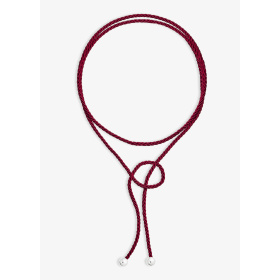 Collier Ginette NY Red Silk Bubble Cord argent 925