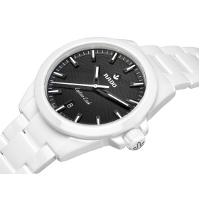 Montre Rado Captain Cook Discover 40,7 mm Automatique Céramique Blanche Cadran Noir
