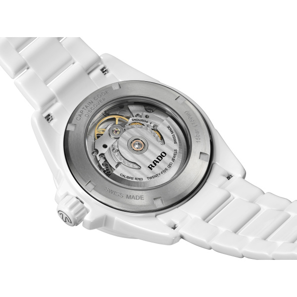 Montre Rado Captain Cook Discover 40,7 mm Automatique Céramique Blanche Cadran Noir