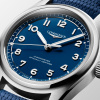 Montre Longines Spirit Pilot Automatique 39 mm Cadran Bleu Mat Bracelet Caoutchouc