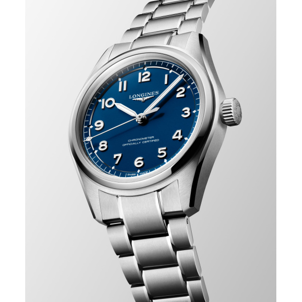 Montre Longines Spirit Pilot Automatique 39 mm Cadran Bleu Mat Bracelet Acier