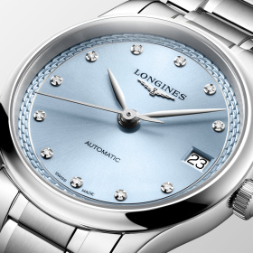 Montre Longines Master Collection 34 mm Automatique Cadran Bleu Givré Index Diamants