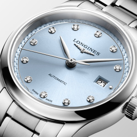 Montre Longines Master Collection 30 mm Automatique Cadran Bleu Givré Index Diamants