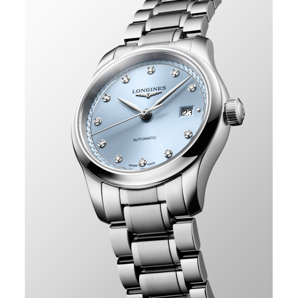 Montre Longines Master Collection 30 mm Automatique Cadran Bleu Givré Index Diamants