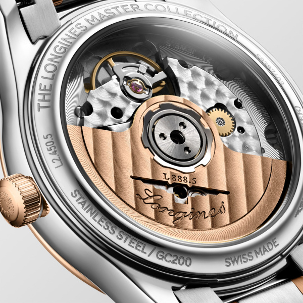 Montre Longines Master Collection 34 mm Automatique Acier et Or Rose Cadran Nacre