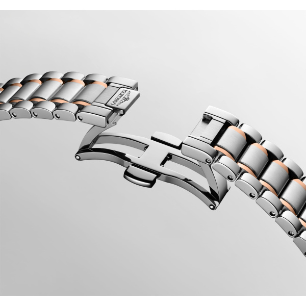 Montre Longines Master Collection 34 mm Automatique Acier et Or Rose Cadran Nacre