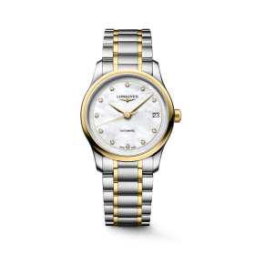 Montre Longines Master Collection 34 mm Automatique Acier et Or Jaune Cadran Nacre