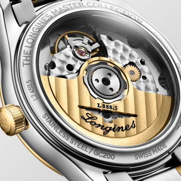 Montre Longines Master Collection 34 mm Automatique Acier et Or Jaune Cadran Nacre
