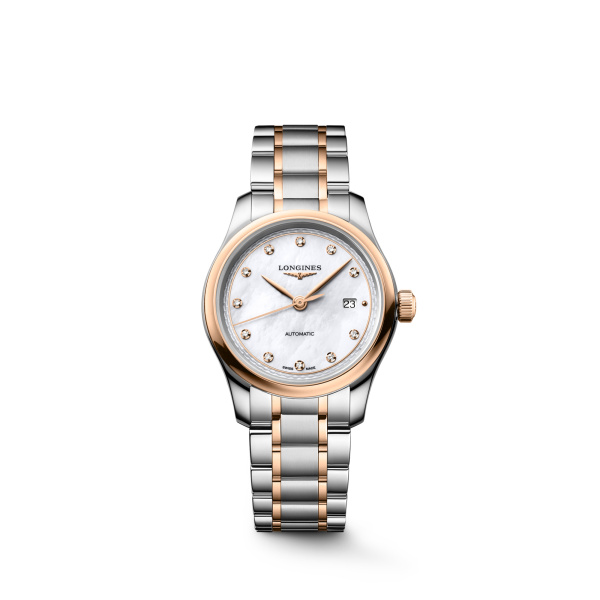 Montre Longines Master Collection 30 mm Automatique Acier et Or Rose Cadran Nacre