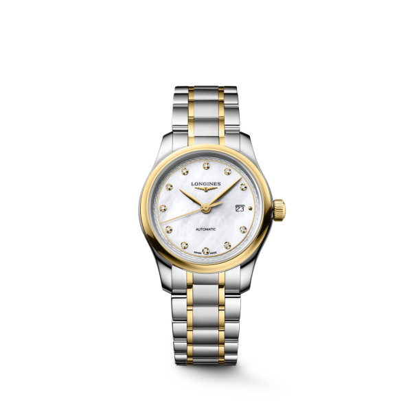Montre Longines Master Collection 30 mm Automatique Acier et Or Jaune Cadran Nacre
