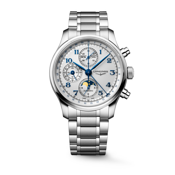 Montre Longines Master Collection Chronographe Phases de Lune 41 mm Bracelet Acier