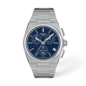 Montre Tissot PRX Quartz Chronograph 41 mm Cadran Bleu Bracelet Acier