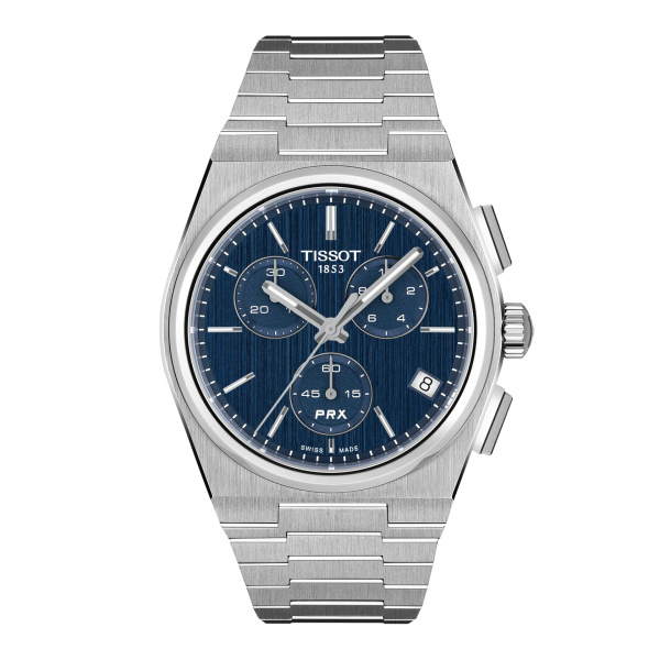 Montre Tissot PRX Quartz Chronograph 41 mm Cadran Bleu Bracelet Acier