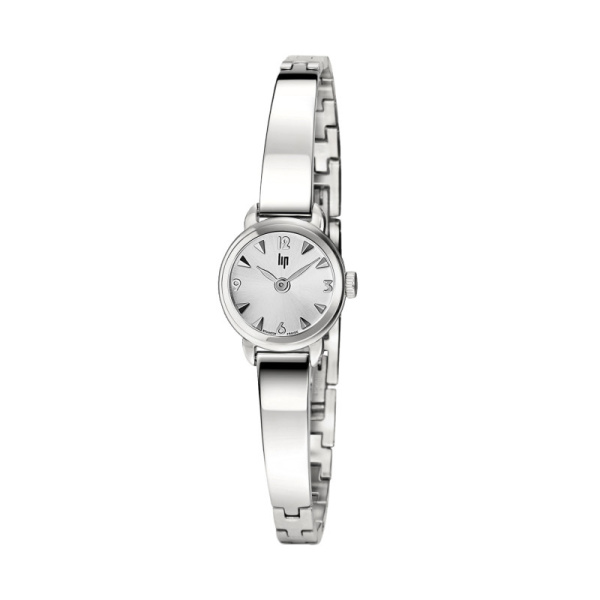 Montre Lip Henriette 18 mm Cadran Argenté Bracelet Jonc Acier