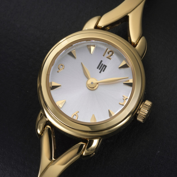 Montre Lip Henriette 18 mm Cadran Argenté Bracelet Bijou Doré