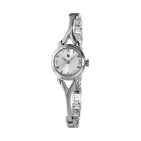 Montre Lip Henriette 18 mm Cadran Argenté Bracelet Bijou Acier