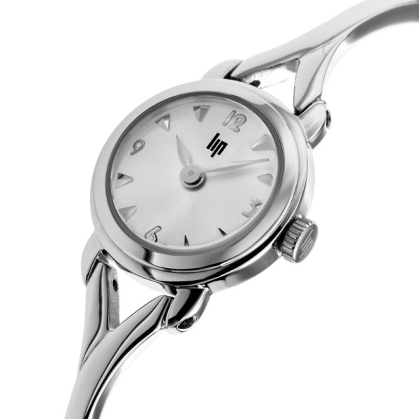 Montre Lip Henriette 18 mm Cadran Argenté Bracelet Bijou Acier