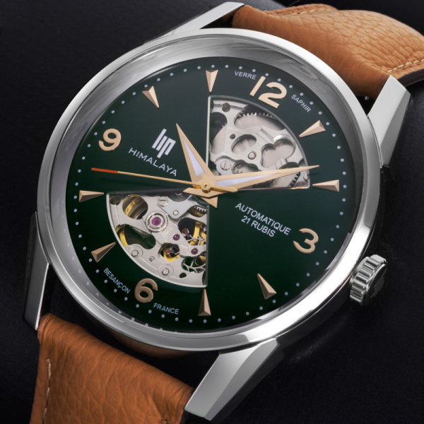 Montre Lip Himalaya Automatique 40 mm Cadran Squelette Vert