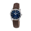 Montre Lip Himalaya 35 mm Quartz Cadran Bleu Bracelet Cuir Marron