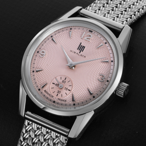 Montre Lip Himalaya 29 mm Quartz Cadran Rose Petite Seconde