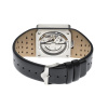 Montre Lip Big TV Automatique 35 mm Carrée Cadran Noir Cuir