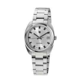 Montre Lip Général de Gaulle 35 mm Quartz Cadran Argenté Acier