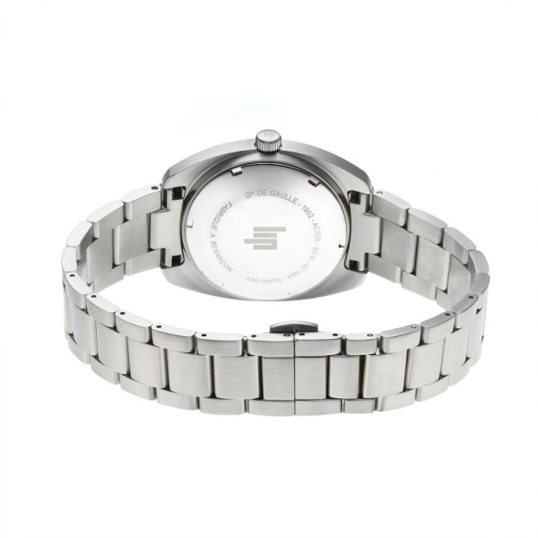 Montre Lip Général de Gaulle 35 mm Quartz Cadran Argenté Acier