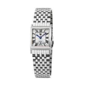 Montre Lip Churchill C18 Carrée 21 mm Cadran Argenté Maille Acier
