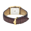 Montre Lip Churchill C26 Carrée 26 mm Cadran Argenté Cuir Marron