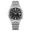 Montre Citizen Tsuyosa 60 37 mm Automatique Cadran Noir Guilloché Bracelet Acier