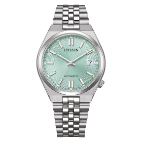 Montre Citizen Tsuyosa 60 37 mm Automatique Cadran Vert d'Eau Bracelet Acier