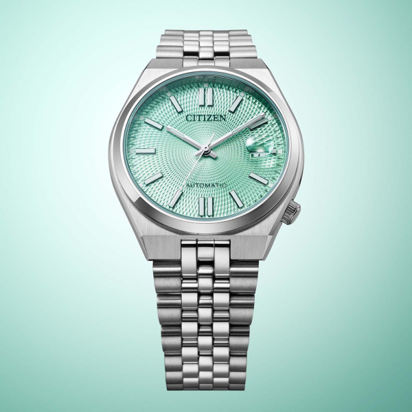 Montre Citizen Tsuyosa 60 37 mm Automatique Cadran Vert d'Eau Bracelet Acier