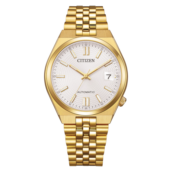 Montre Citizen Tsuyosa 60 37 mm Automatique Acier Plaqué Or Cadran Argenté