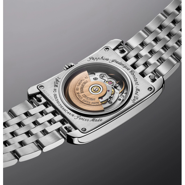 Montre Frederique Constant Classics Carrée Automatic 42,3 x 30 mm Cadran Bleu Clair Bracelet Acier