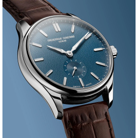 Montre Frederique Constant Classics Index Small Seconds Automatic 39 mm Cadran Bleu Bracelet Cuir