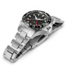 Montre Hamilton Khaki Navy Scuba Auto GMT 43 mm Cadran Noir Lunette Céramique Bracelet Acier