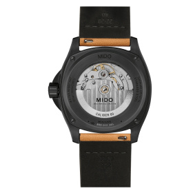 Montre Mido Multifort TV Big Date 39,2 x 40 mm Automatique Cadran Gris Dégradé Bracelet Cuir Brun