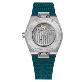 Montre Mido Multifort 8 One Crown 38,4 x 40 mm Automatique Cadran Vert Bracelet Caoutchouc