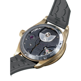 Montre Yema Skin Diver Slim Bronze CMM.20 39 mm Automatique Cadran Gris Bracelet Cuir Édition Limitée